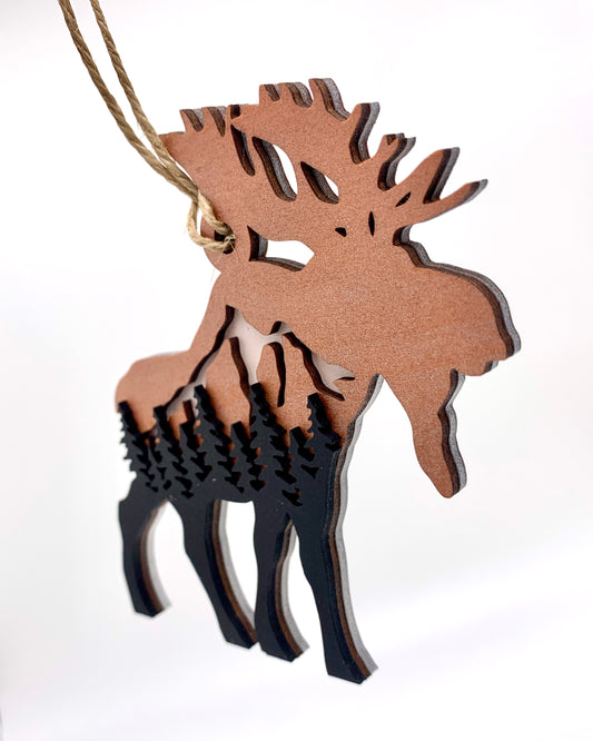 Layered Moose Ornament