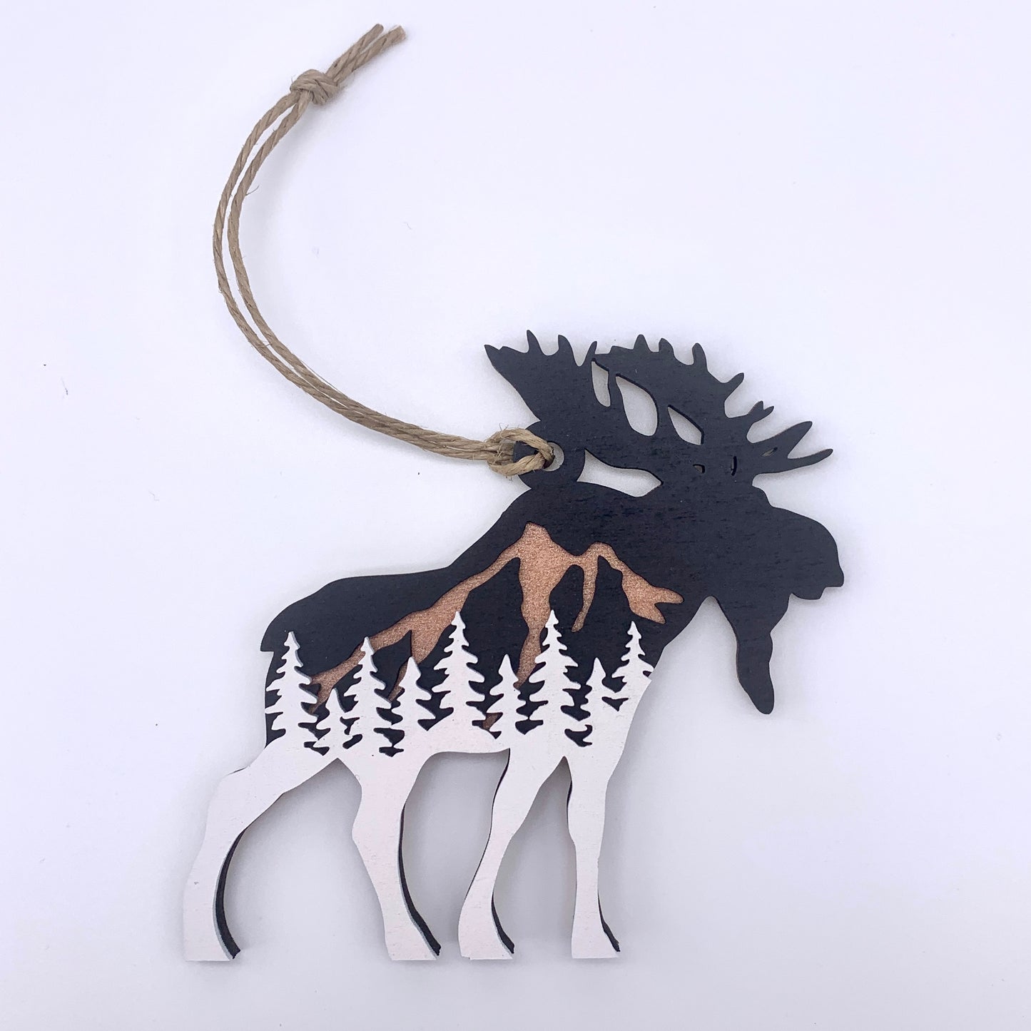 Layered Moose Ornament