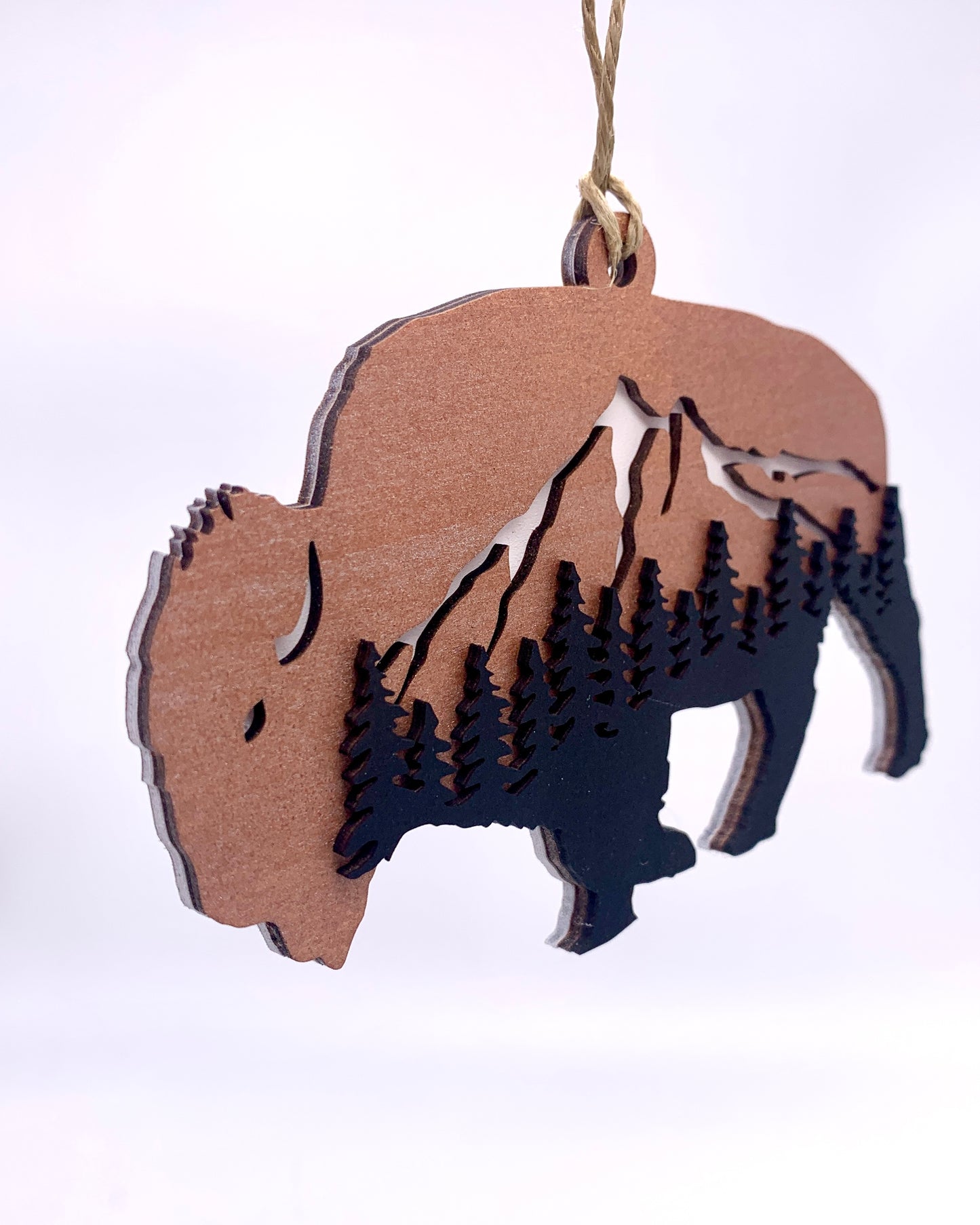 Layered Bison Ornament