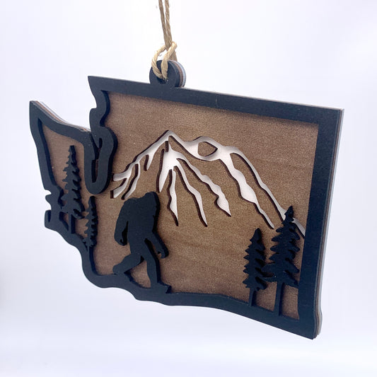 Layered Sasquatch Ornament