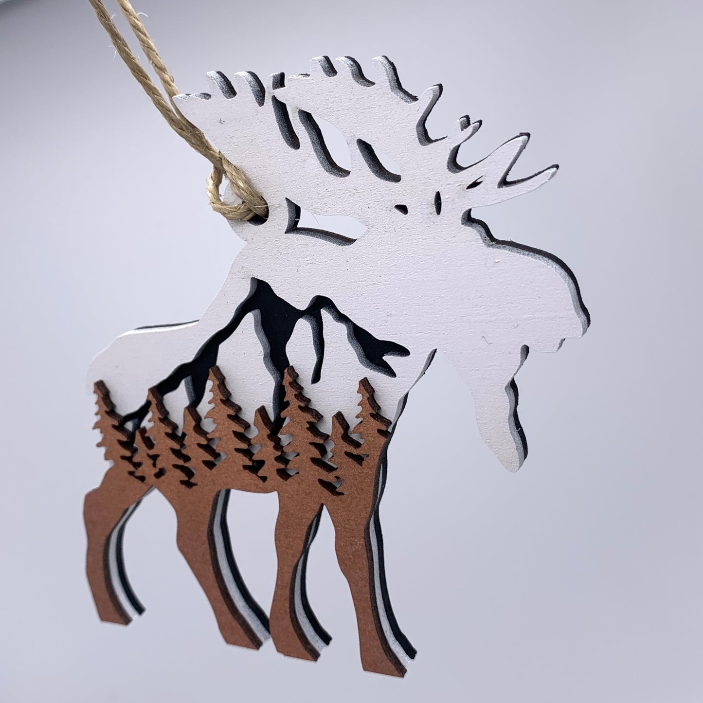 Layered Moose Ornament